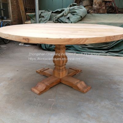 solid elmwood round table