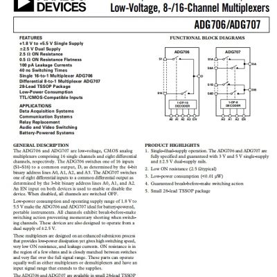 ADG706BRUZ signal switch/encoder decoder ADI original stock