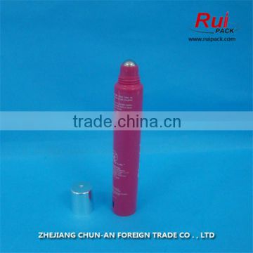 plastic tube with metal roller ball for personal care ,PE squeeze tube for skin care