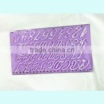 Wholesale Plastic Letter Stencil Ruler Plastic tailor ruler