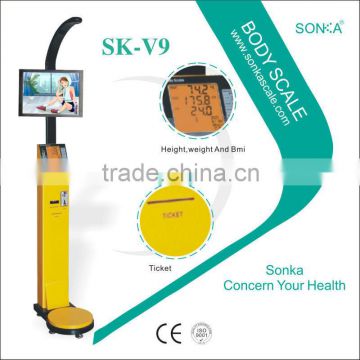 SK-V9 With Bill Accept Hot Sales Height Weight Human BMI Machine Kiosk