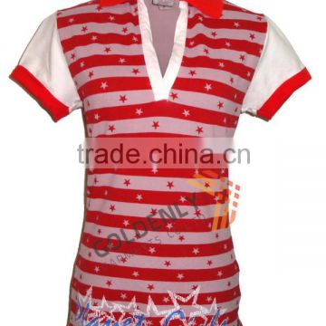 hot sale style ladies spandex polo shirt