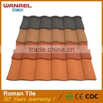 Wanael new fashion style hot selling colorful aluminium roof tile metal stone coated