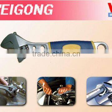 Car Tools Rubber Handle Adjustable Spanner Wrench Size