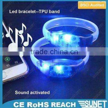 good quality led party supplies LED flashing bracelet TPU