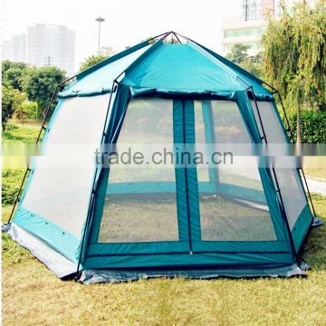 Portable hexagonal pavillon for outdoor sunshade