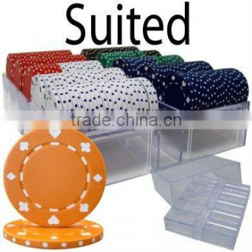 200pc Suited Poker Chip Set with Acrylic Case