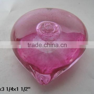 wedding gift heart shape glass paperweight