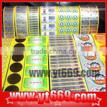 paper roll adhesive sticker,logo printed roll adhesive sticker label