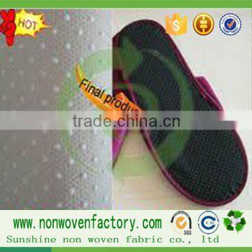 Nonslip fabric with PVC dot raw material to manufacture slippers