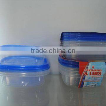 PK3/PK4 plastic square 750ml/25oz disposable/reusable storage containers and lids TG10069-3PK/4PK