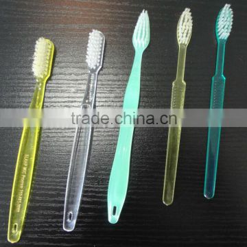Transparent travel toothbrush with toothpaste/Hotel Toothbrushopp bag packing hotel toothbrush, hotel amenity