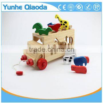 animal Shape Sorter truck - Pull Along To-animal in many Shape Blocks