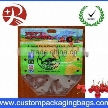 fruit plastic packaging bags with slide zipper