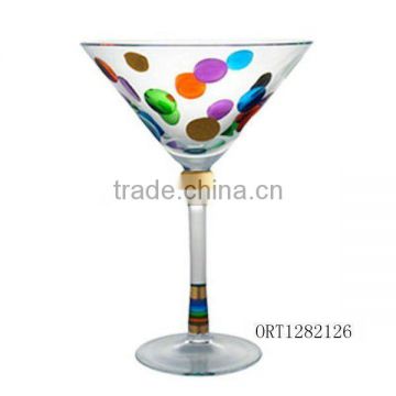 hand painted cocktail cup wine glass goblet