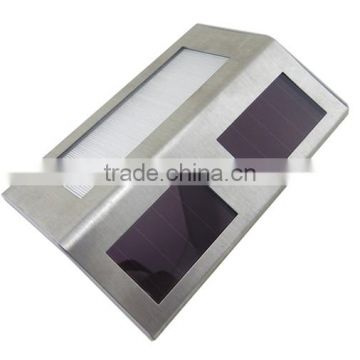 Waterproof light operated solar 2 led outdoor wall light