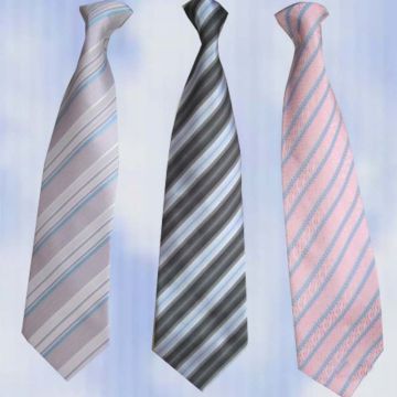 Handmade Gray Polyester Woven Necktie Stwill Weave