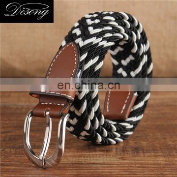 Cheap Colorful Braided Fabric Woven Elastic Belt for Men And Women