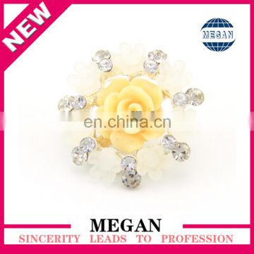 hot sale luxury diamond flower rhinestone crystal buttons for garment decoration