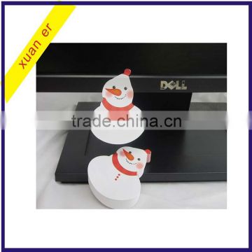 China wholesale loose leaf snowman shaped memo pad sticky note