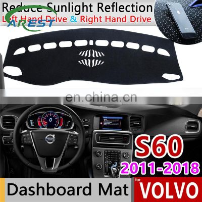 for VOLVO S60 2011 2012 2013 2014 2015 2016 2017 2018 Anti-Slip Mat Dashboard Cover Pad Sunshade Dashmat Carpet Accessories Rug