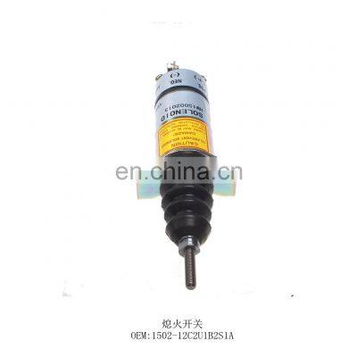 Excavator Solenoid Valve 1502-12C3U1B1SA and 1502-12C2U1B2S1A shut off Solenoid valve 12V