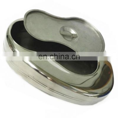 High quality Stainless steel Basin Surgical bed pan with cover  for hospital