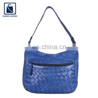 New Style Silver Antique Fittings Vintage Style All Season Used Genuine Leather Zipper Sling Bag for Women at Low Price