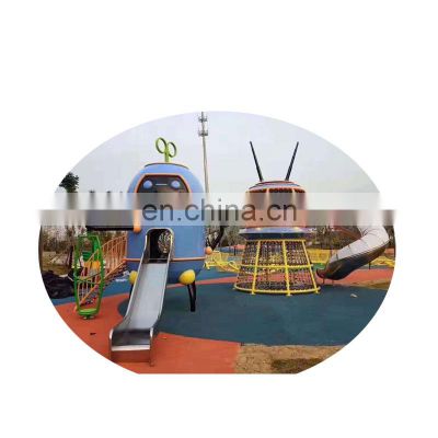 Kindergarten playground outdoor play set custom kids stainless steel play slide for sale