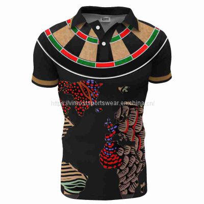 good quality cooldry custom dart shirt with full customization