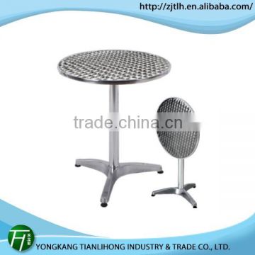 round stainless steel dining table/folding tray table