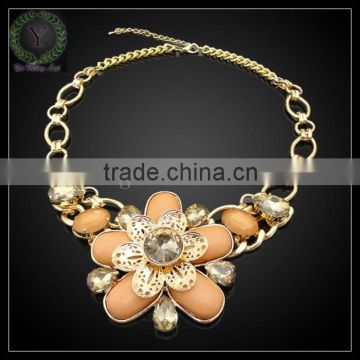 Wholesale gemstone statement necklace, fashion necklace, charm necklace