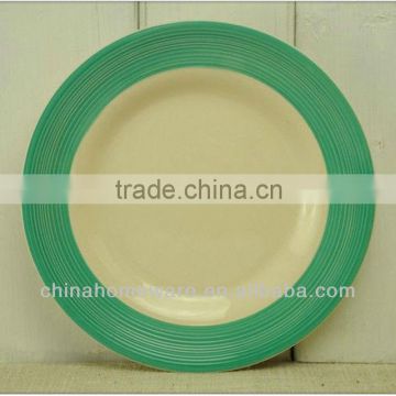 ceramic dinner plate with western style printing