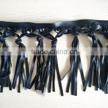 15cm long PU knot fringe trimming for women clothes WTPB-032