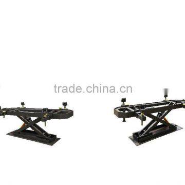 Mini car frame machine, scissor design car bench