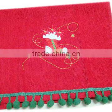 100% cotton terry velour Christmas towel hand bath