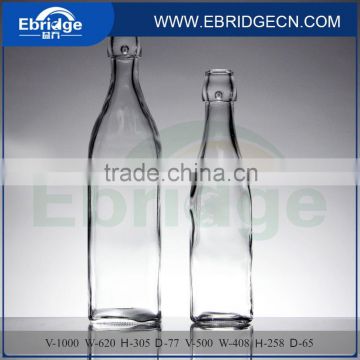 Customize 1L 0.5L round mineral water glass bottles                        
                                                Quality Choice