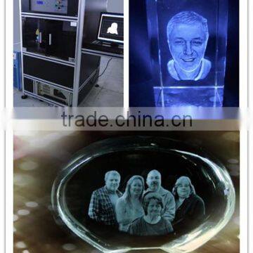 Honorary Technical 3D image crystal trophy laser inside photo engraving machine price