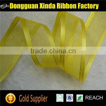 Dongguan Supplier Wholesale Colorful Custom Decoration Organza Ribbon