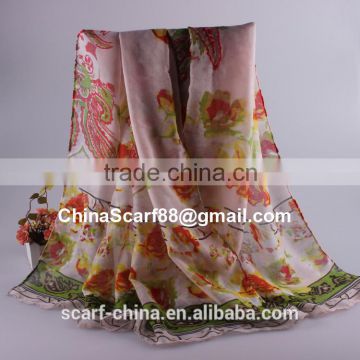 Wholesale floral viscose scarf