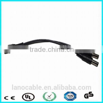 RoHS ul2464 24awg 5.5*2.1mm splitter dc cable