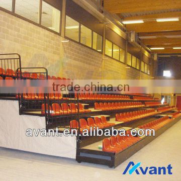 arena anti-fire multipurpose stadium retractable seating system,stadium chair for indoor multifunctional use