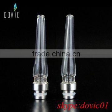 long glass drip tip with ss base
