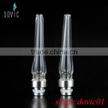 long glass drip tip with ss base