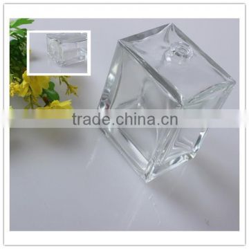 2015 factory wholesale promotional clear machine made glass bottle for perfume