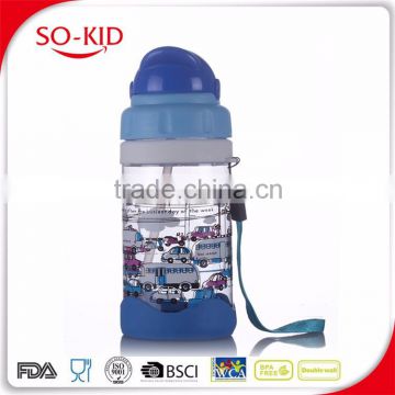 Customized BPA free water bottle with straw