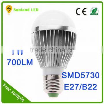 Best seller e27 b22 gu10 aluminum/plastic led bulb light 7w AC65-285v 2 years warranty,e27 gu10 led light bulb bottle price