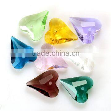4MM 6MM 8MM 10MM 12MM multi color heart shaped crystal pendant beads for DIY jewelry