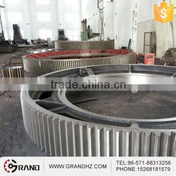 Large steel Girth Spur gear for Rotary kiln