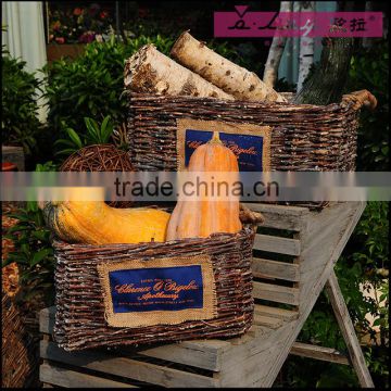 unpeeled full willow natural color basket